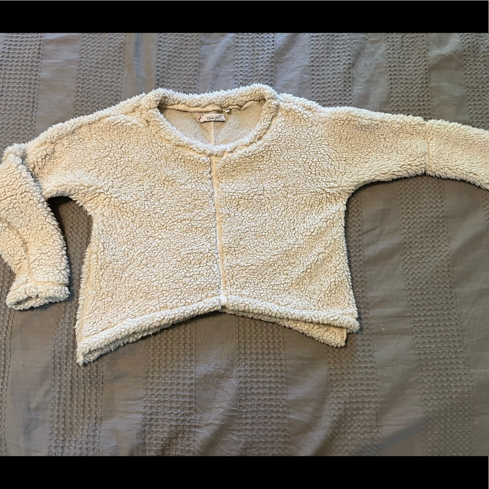 True Grit XSmall Cropped Sherpa Sweater